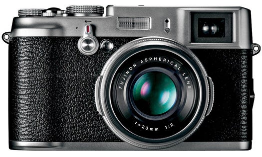 Look through the viewfinder on Fuji's X100, and you will see not only your subject but also your shooting settings, such as ISO and shutter speed. An LCD reflects the data through the viewfinder's glass prism. FujiFilm FinePix X100, $1,200; <a href="http://www.fujifilm.com/">Fujifilm</a>