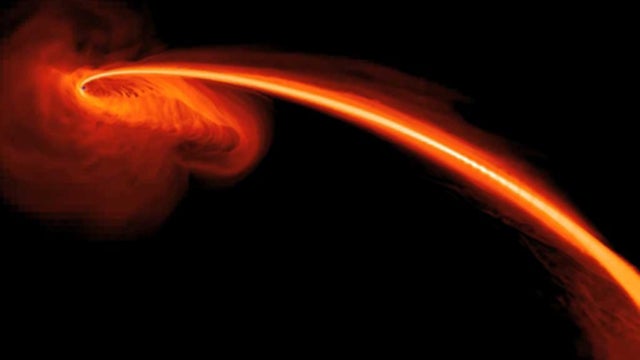 Black Hole Devouring Star