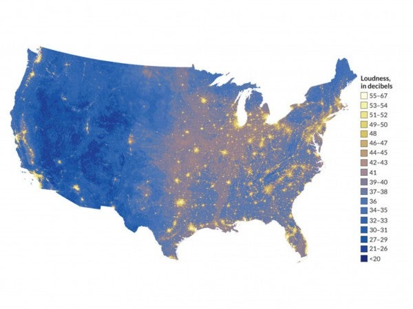 A Map Of America’s Noise Levels