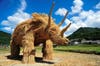 When rice is harvested in Japan, straw is left behind. And you know what that means! Crazy giant monster sculptures.