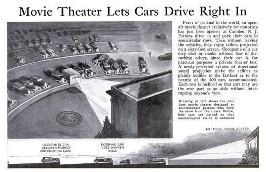 The First Drive-In Theater: August 1933