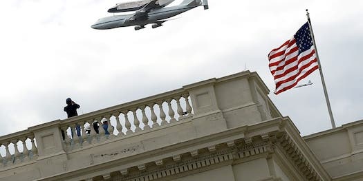 Space Shuttle Discovery Takes a Tour of Washington, D.C.