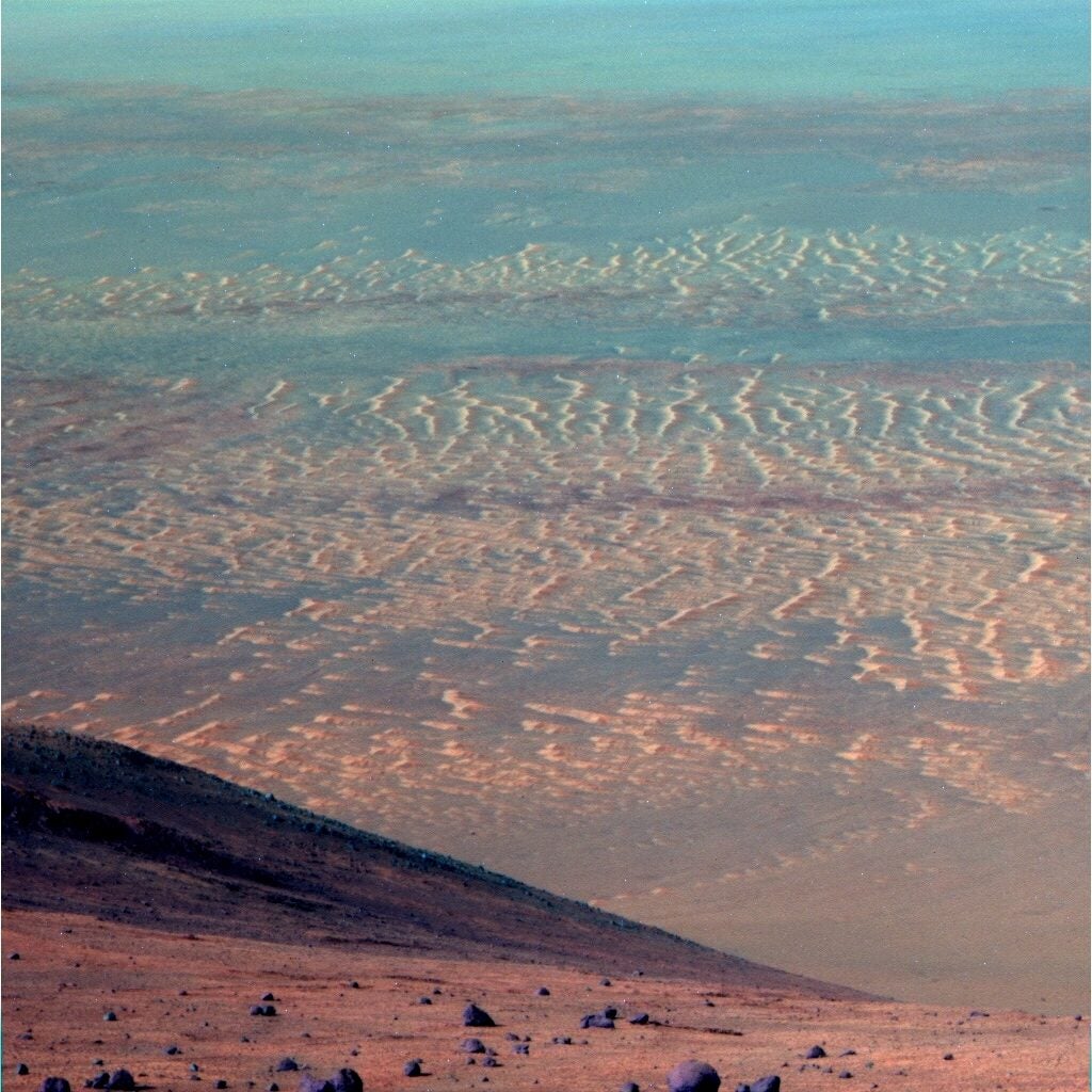 The Mars rover Opportunity is now in Marathon Valley, the location scientists think could have the best opportunity for finding past water. <a href="http://mars.nasa.gov/mer/newsroom/pressreleases/20150706a.html">Opportunity</a>, the little-rover-that-could, has been on the Red Planet since 2004 and is now 42 times past its design limit, according to the <a href="http://www.planetary.org/explore/space-topics/space-missions/mer-updates/2015/07-mer-update-opportunity-enters-marathon-valley.html?referrer=http://t.co/LtqIIfEE1f">Planetary Society</a>.