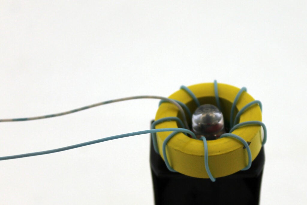 Sew the first toroid wire