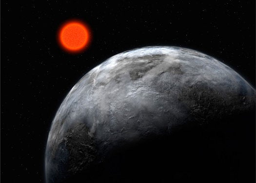 Gliese 581 and its exoplanets are only 20 light years away (okay, so that's still a long way off), but we won't be visiting them unless someone builds us a starship.