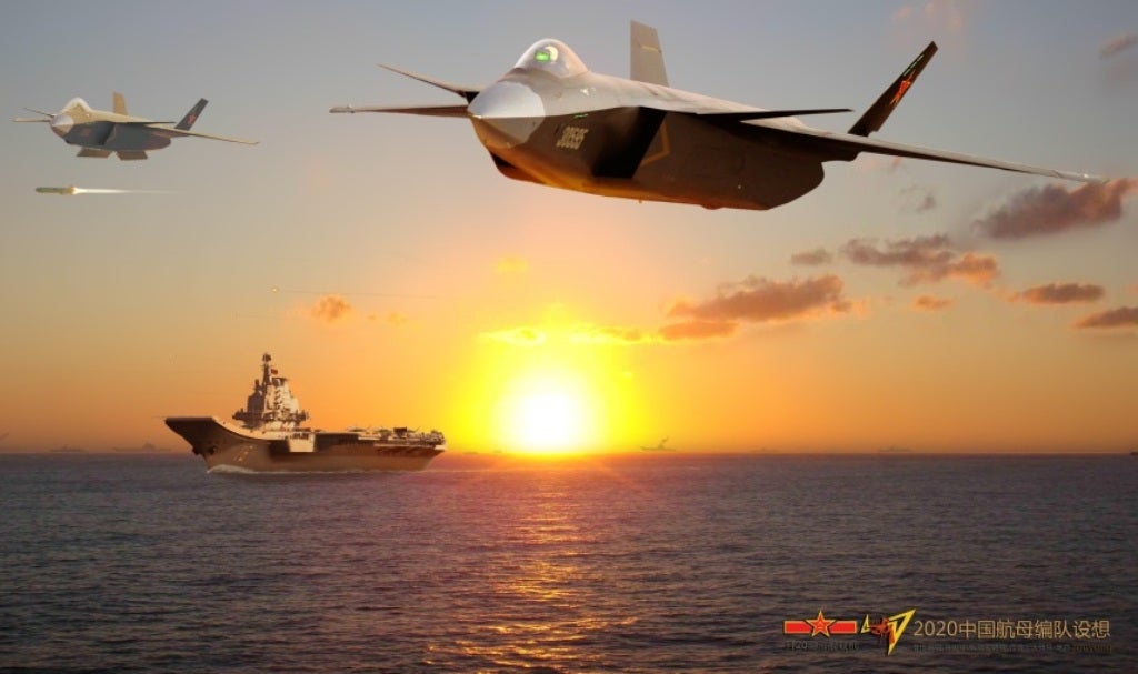 J-20 Stealth Fighter Liaoning Aircraft Carrier