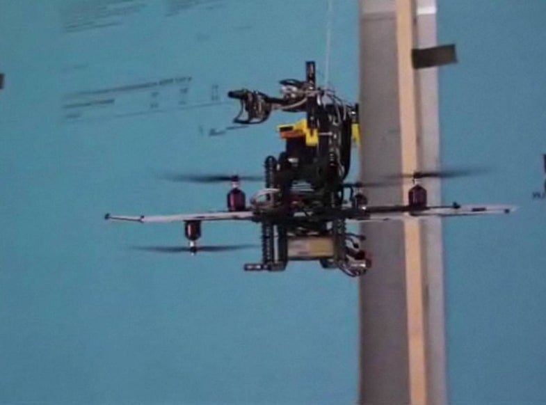 Video: Autonomous Indoor Copter Drone Steers with Laser Scanner