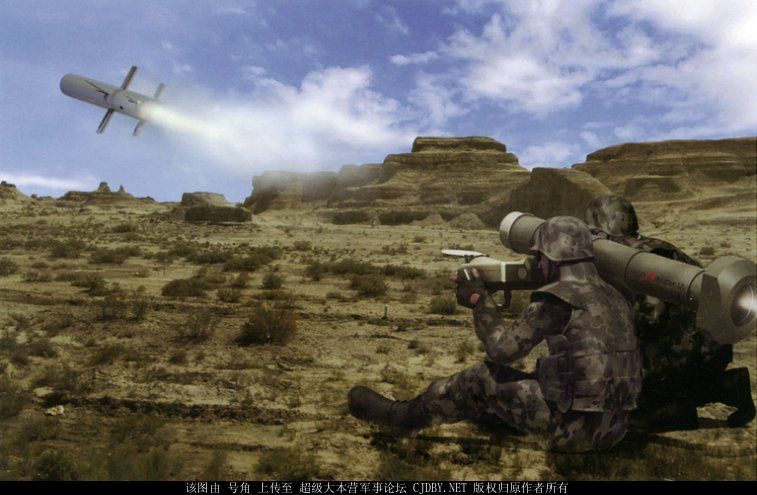 Another image from the Norinco booth at Eurosatory 2014 shows two PLA soldiers firing a HJ-12 ATGM. Norinco representatives told IHS Janes that the HJ-12 is already in service with the PLA. The fire and forget capability of the HJ-12 allows its users to quickly leave after firing the missile without any further input, such mobility is important in urban warfare. The willingness of China to so quickly sell such an advanced infantry weapon after domestic deployment is part of a trend towards China aggressively promoting the exports of high tech weapons.