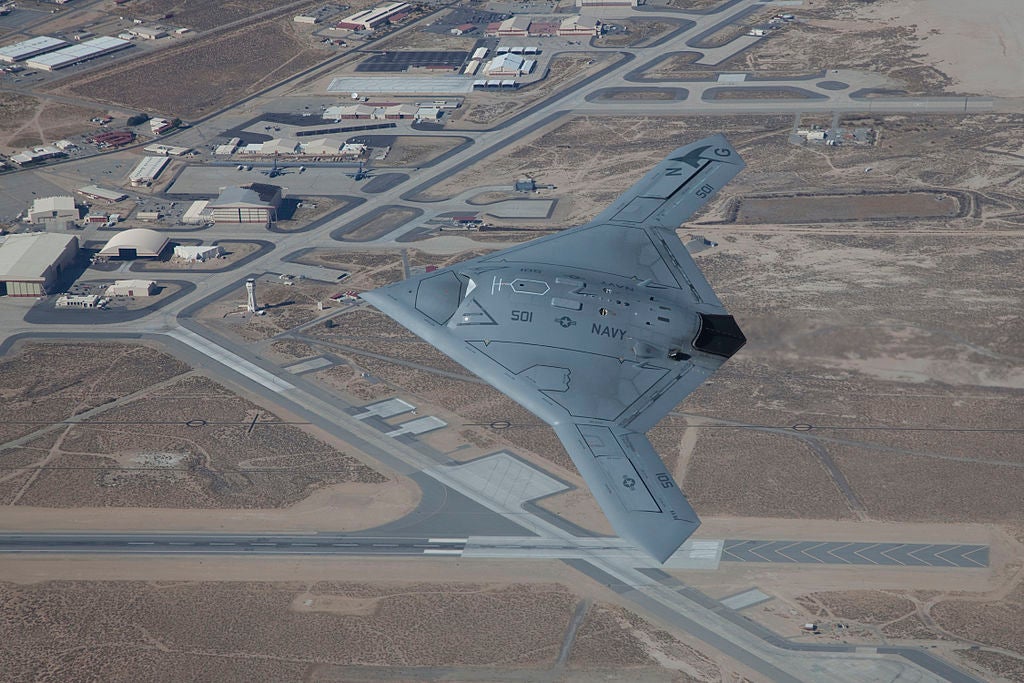 X-47B Over Edwards Air Force Base