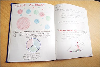 Kehoe jotted down his first idea for colored bubbles