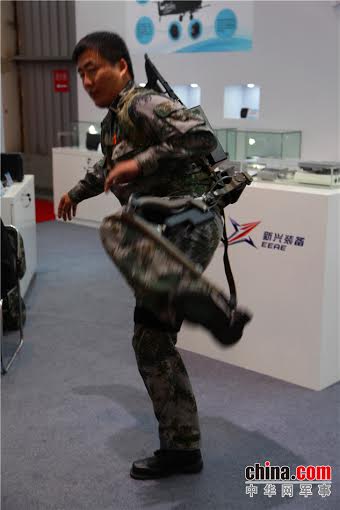This new Chinese exoskeleton is both strong and agile enough to support its wearer engaging in high side kicking, flexibility is a key requirement for infantry power armor.
