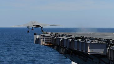 Autonomous X-47B Jet Fighter Makes Historic First Launch From An Aircraft Carrier