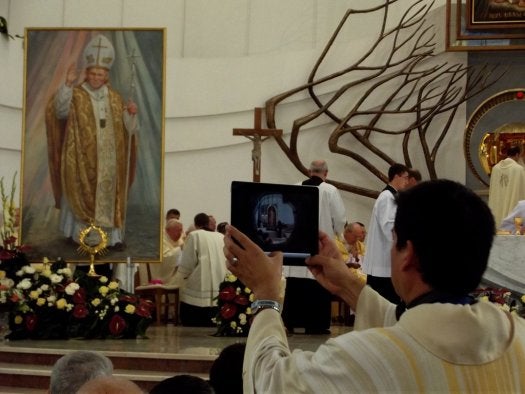 Benedict reportedly got his first iPod in 2006, and this led to a burgeoning love affair between Catholic leadership and consumer gadgets. Both priests and parishioners started using tablets during Mass in the last two years. In 2010, Rev. Paolo Padrini, an Italian priest who consults with the Vatican, launched a free iPad app that will contain the complete Roman missal: That's the book containing everything that will be said, answered and sung in the Catholic liturgical year. Padrini made the apps of his own accord and with his own funds, but the <a href="https://www.popsci.com/gadgets/article/2010-06/italian-priest-brings-catholic-mass-ipad/">Vatican praised Padrini's work</a> as a novel form of evangelization. Then during Easter festivities last year, parishes across the U.S. <a href="https://www.popsci.com/gadgets/article/2012-04/more-churches-embrace-ipads-and-smartphones-during-services/">brought tablets into church pews</a>. Worshippers could use Bible apps and web searches to study the Biblical passages and sermons they hear from the altar.