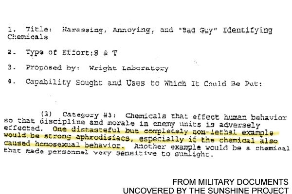 excerpt about homosexualism issued by a U.S. Air Force research laboratory in Ohio in 1994