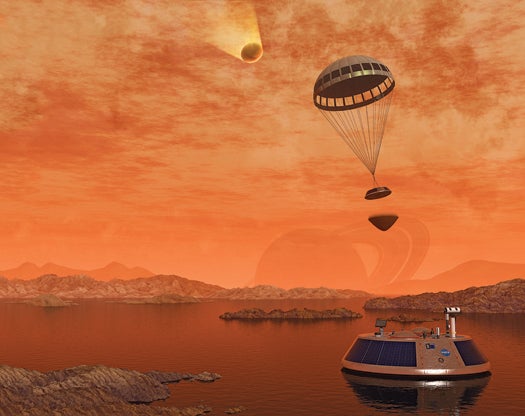 This capsule designed to explore Titan's seas is one of three projects being considered to receive NASA funding next year.