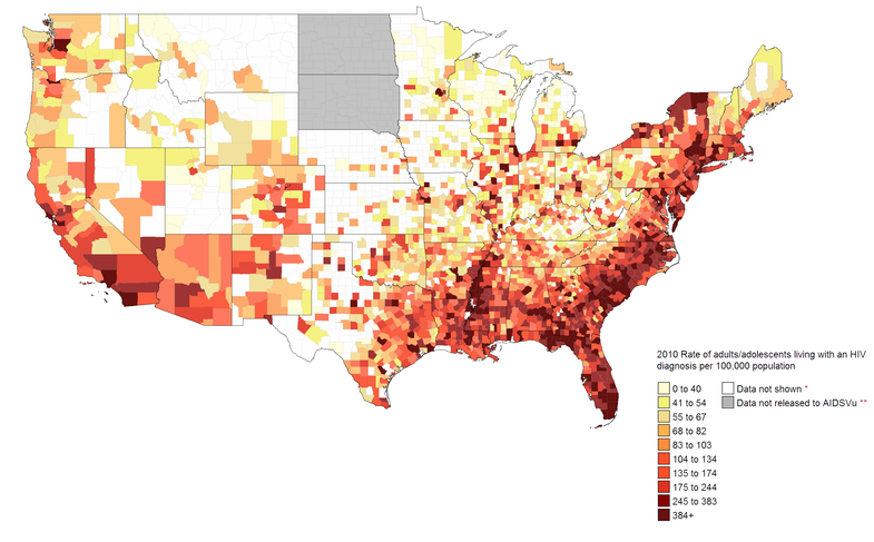 New Highly Detailed Maps Illustrate US HIV Epidemic