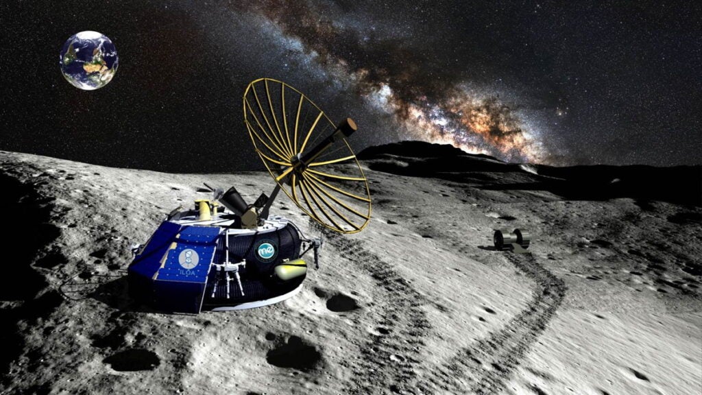 moon express spacecraft on the moon