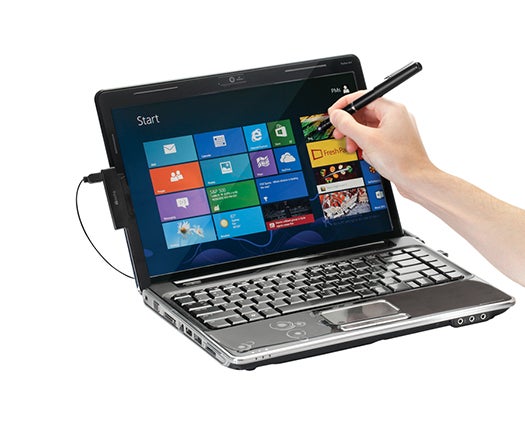 With the Touch Pen, a user can convert any Windows 8 laptop monitor into a touchscreen. The bristle-tipped pen relays its position via infrared and ultrasonic signals to a USB receiver that attaches to the side of the screen with magnets. <strong>Targus Touch Pen</strong> <a href="http://targus.com/US/productdetail.aspx?regionId=7&amp;sku=AMD002US">$100</a>