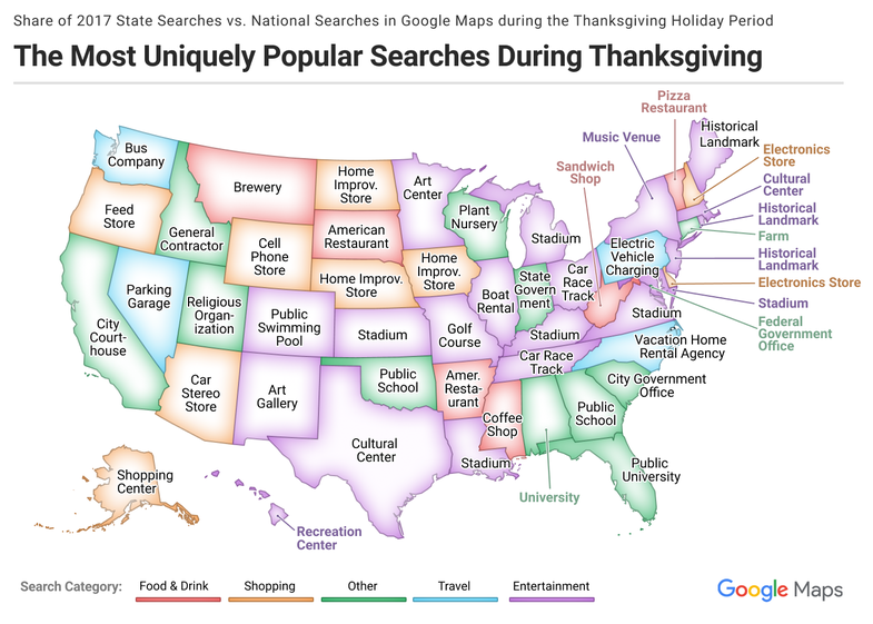 Google Maps data could help you avoid Thanksgiving crowds on the road—and at the liquor store