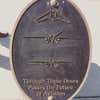 plaque of the Creech Air Force Base with 3 drones engraved