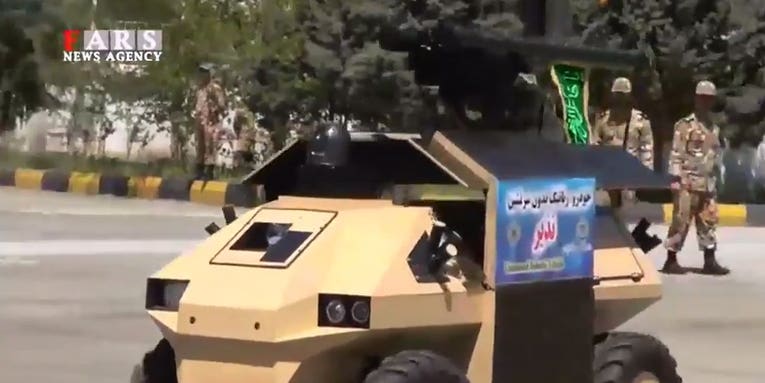 Iran Reveals Small Armed Robot Car