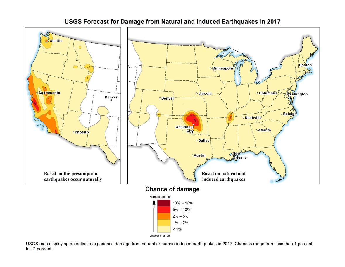 Man-made earthquakes will continue to shake the country