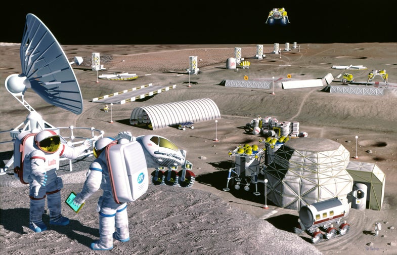 Mining lunar water could pave the way to <a href="https://www.popsci.com/colonizing-moon-may-be-90-percent-cheaper-we-thought/">human colonies on the moon and Mars</a>. But is the Space Act of 2015 up to the task?