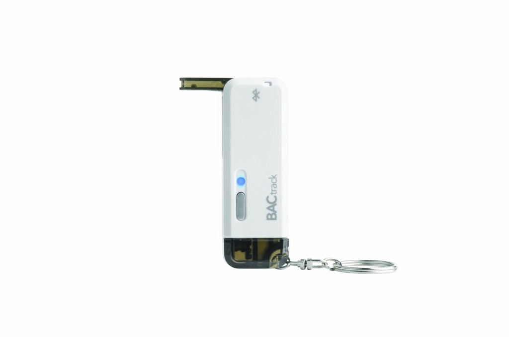 The size of a key chain, the Vio is one of the smallest breathalyzers available. It measures blood alcohol content, and even estimates when the level will drop low enough to safely drive. <a href="http://www.bactrack.com/products/bactrack-vio-smartphone-keychain-breathalyzer"><strong>$50</strong></a>