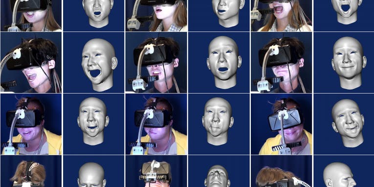 Sensors Capture The Faces You Make Inside Your VR Mask