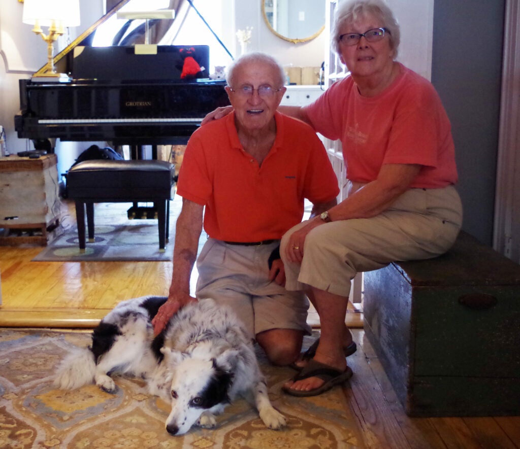 John and Sally Pilley with their dog