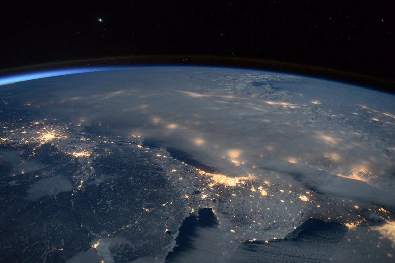 City lights as seen from space