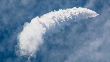 Delta IV Heavy Smoke Trail After The Launch