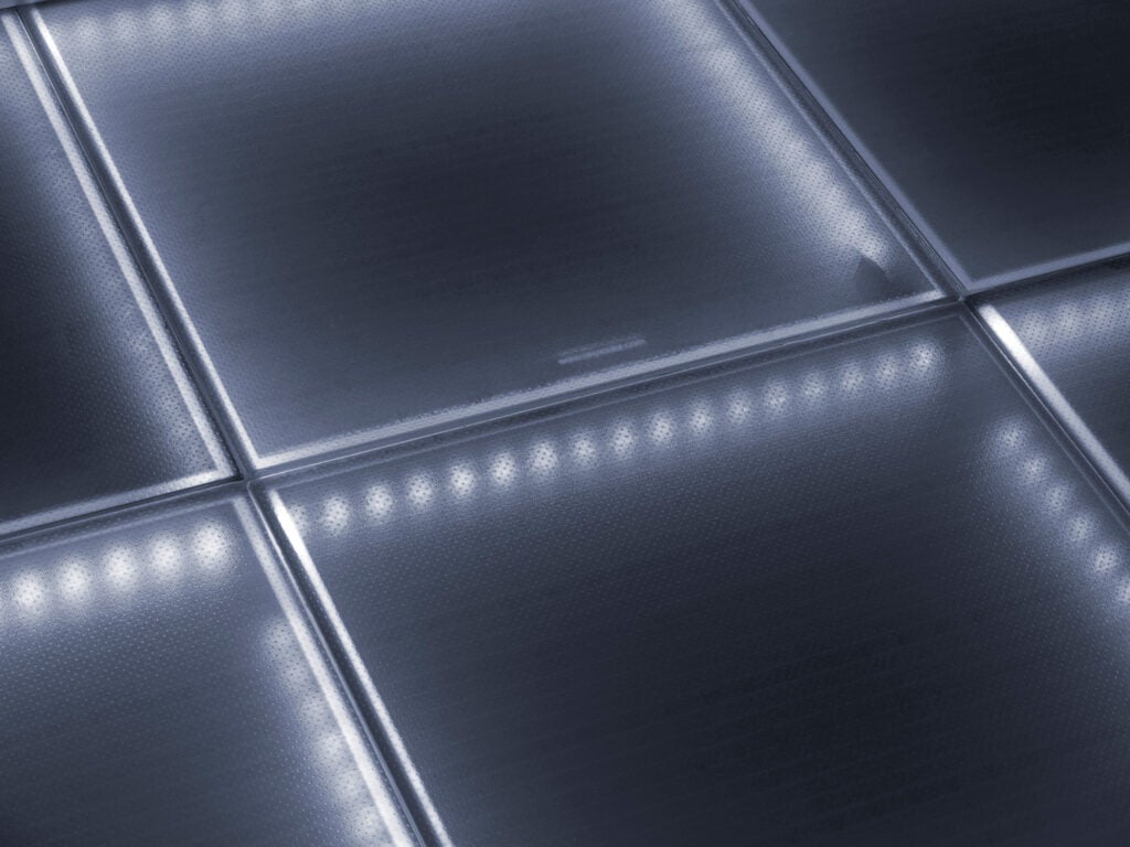 A solar panel floor that can charge your phone
