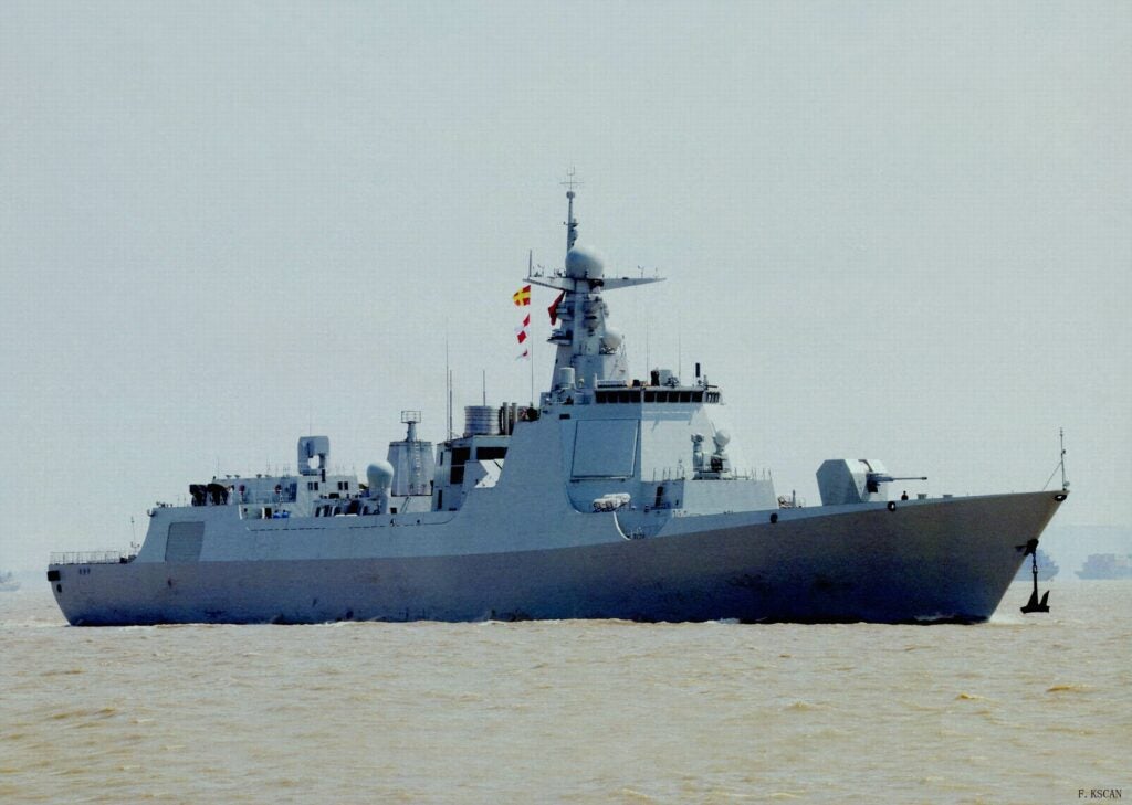 China 052D Destroyer Luyang III at sea