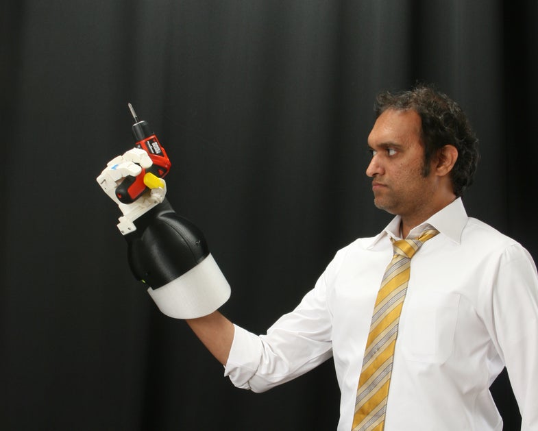 Vishwa Robotics CEO Bhargav Gajjar with the Vishwa Extensor