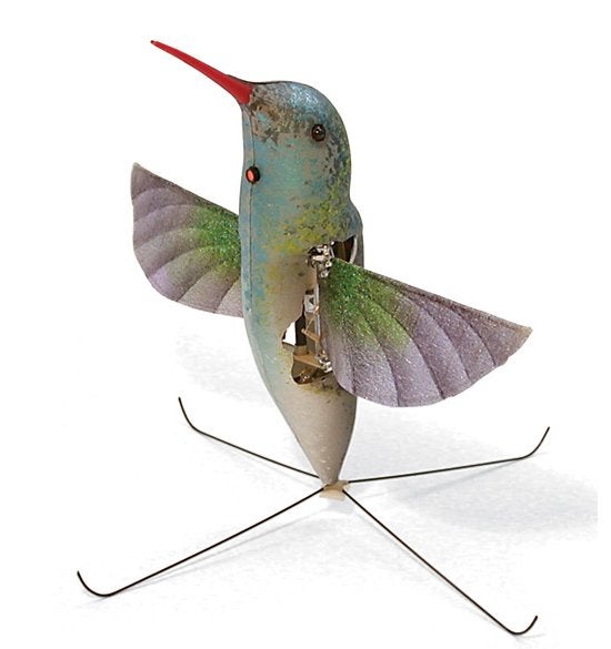 Most flying robots use rotors or propellers, limiting the craft's ability to maneuver in tight places. The Nano Hummingbird navigates by changing the angle and shape of its paper-thin wingsa€"which beat 20 to 40 times per seconda€"and can hover in place for up to 11 minutes. It is also small enough to fly through windows or other small openings, strong enough to carry a microphone or camera, and stable enough to maintain a highly controlled hover, even in gusts of wind. Once the design, which is still in prototype, matures and goes into production, operators could use the Hummingbird on reconnaissance missions in environments where maneuverability inside buildings or around near-ground obstacles, such as huts or tents, is essential. <strong>Jump to another Best of What's New category:</strong>