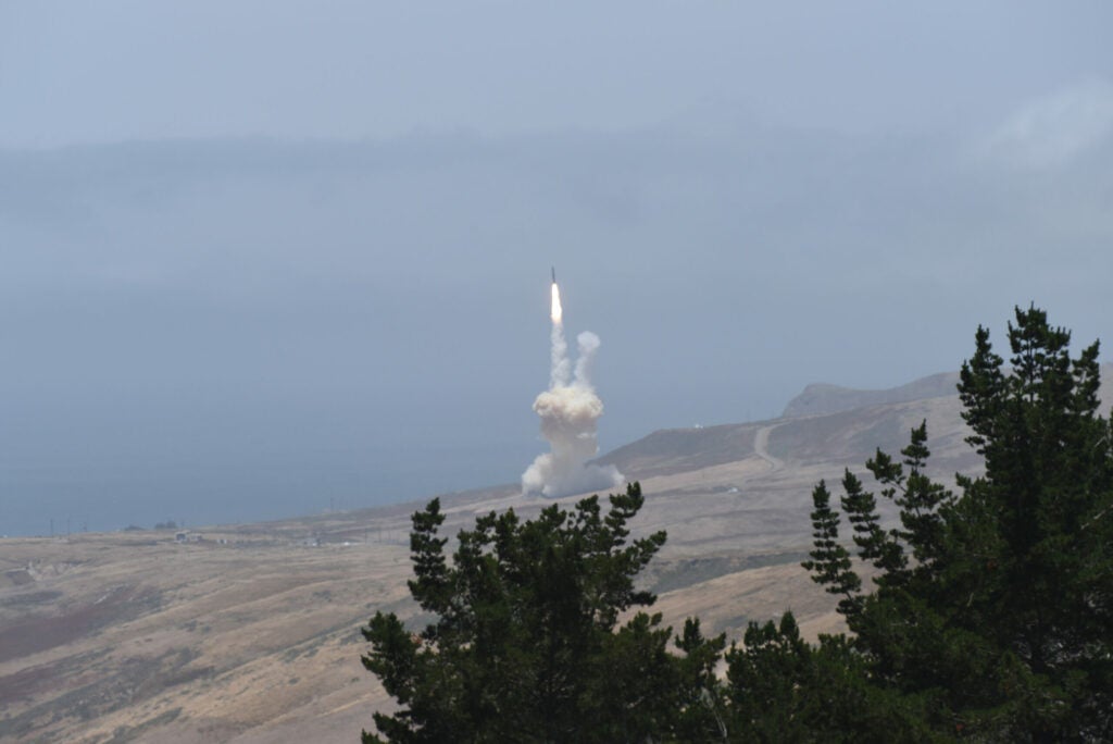 launch of a ballistic missile interceptor