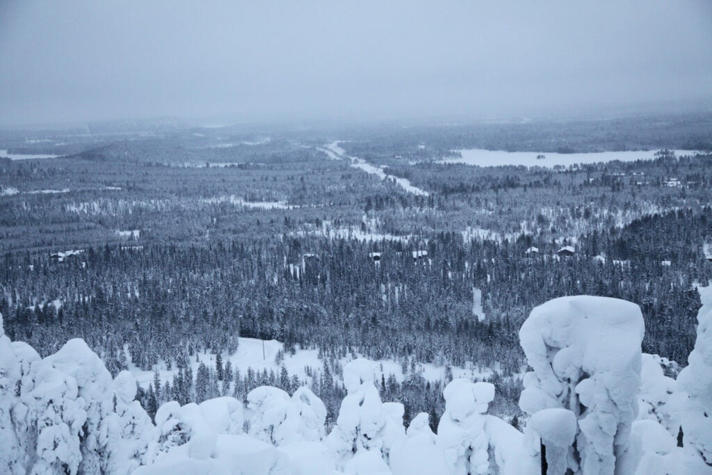 The wintry expanse of Lapland in February.