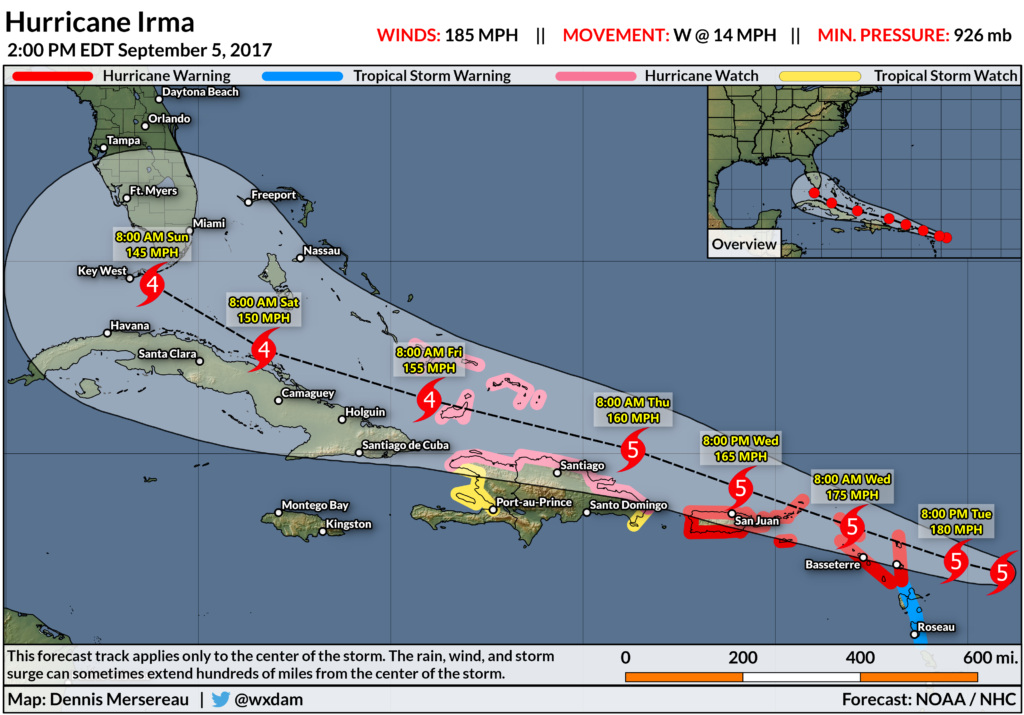 Hurricane irma map