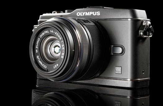 Thanks in part to an upgraded image sensor, the E-P3's autofocus greatly outpaces an entry-level DSLR's.