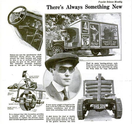 "There's always something new in accessories for the motorist," we proclaimed. Among them was a speedometer shaft lubricator, which released grease in case the car owner forgot, and small bags that could block hot and cold air from coming in through a Ford's operating pedals. Some cars even came with a tent that could be packed into an 850-pound trailer. Still others were equipped with curtain attachments, snowplows, and adjustable awning frames. Read the full story in "There's Always Something New in Accessories For the Motorist"