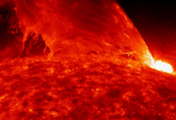 Observatory Captures a Violently Beautiful Solar Flare On Video