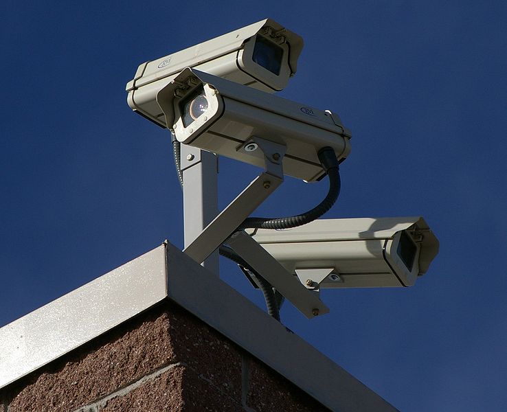 Surveillance cameras like these work in concert with special sensors in East Orange, N.J., to detect "abnormal behavior" that might signify crimes in progress.