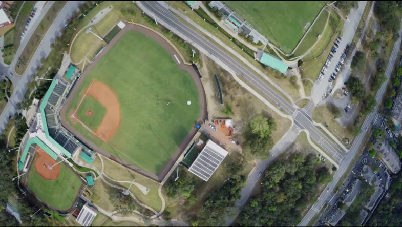 Major Leaguer Catches Drone Tossed Baseball