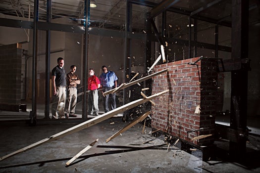 <strong>Career:</strong> Atmospheric scientist <strong>Learn to:</strong> Hurl planks at walls to measure hurricane damage In addition to launching projectiles, students in WiSE's Debris Impact Testing Lab throw themselves into the middle of real hurricanes and tornados. Before Katrina hit, students from Texas Tech were on the scene, setting up a mobile research center to take dozens of measurements, including wind velocity and the intensity of the storm's eye. Their instruments were the only ones to survive the storm intact, and now the WiSE possesses the only complete record of the intensity of Katrina's eye at landfall. Based on the lab testing, and forays into disaster scenes during and after storms, the center was also responsible for today's more accurate F-scale for measuring the force of tornados, called the Enhanced F-Scale. It reflects the finding that lower-speed winds do a lot more damage than previously believed. When students aren't steeped in destruction, they're figuring out how to make wind power more efficient or designing homes that will hold up better in the next Katrina. <strong>Phone:</strong> 806-742-3476 <strong>Web site:</strong> <a href="http://www.depts.ttu.edu/weweb">Texas Tech</a>