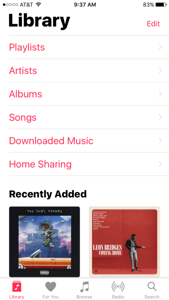 The new Apple Music user interface