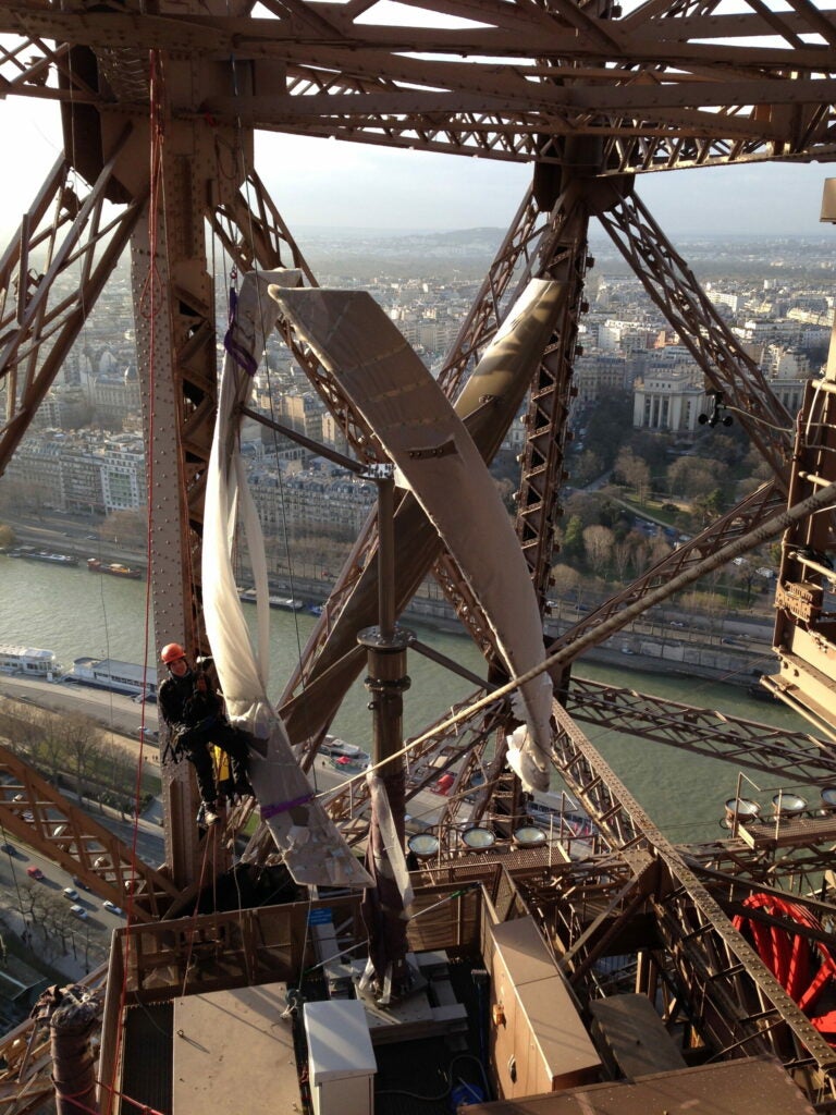 Installing Eiffel Tower's Wind Turbines