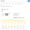 Example of weather forecast results from Google's Knowledge Graph