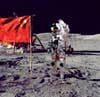Chinese astronaut posing on the Moon