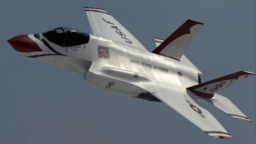 F-35 Joint Strike Fighter Takes On Thunderbirds Stripes